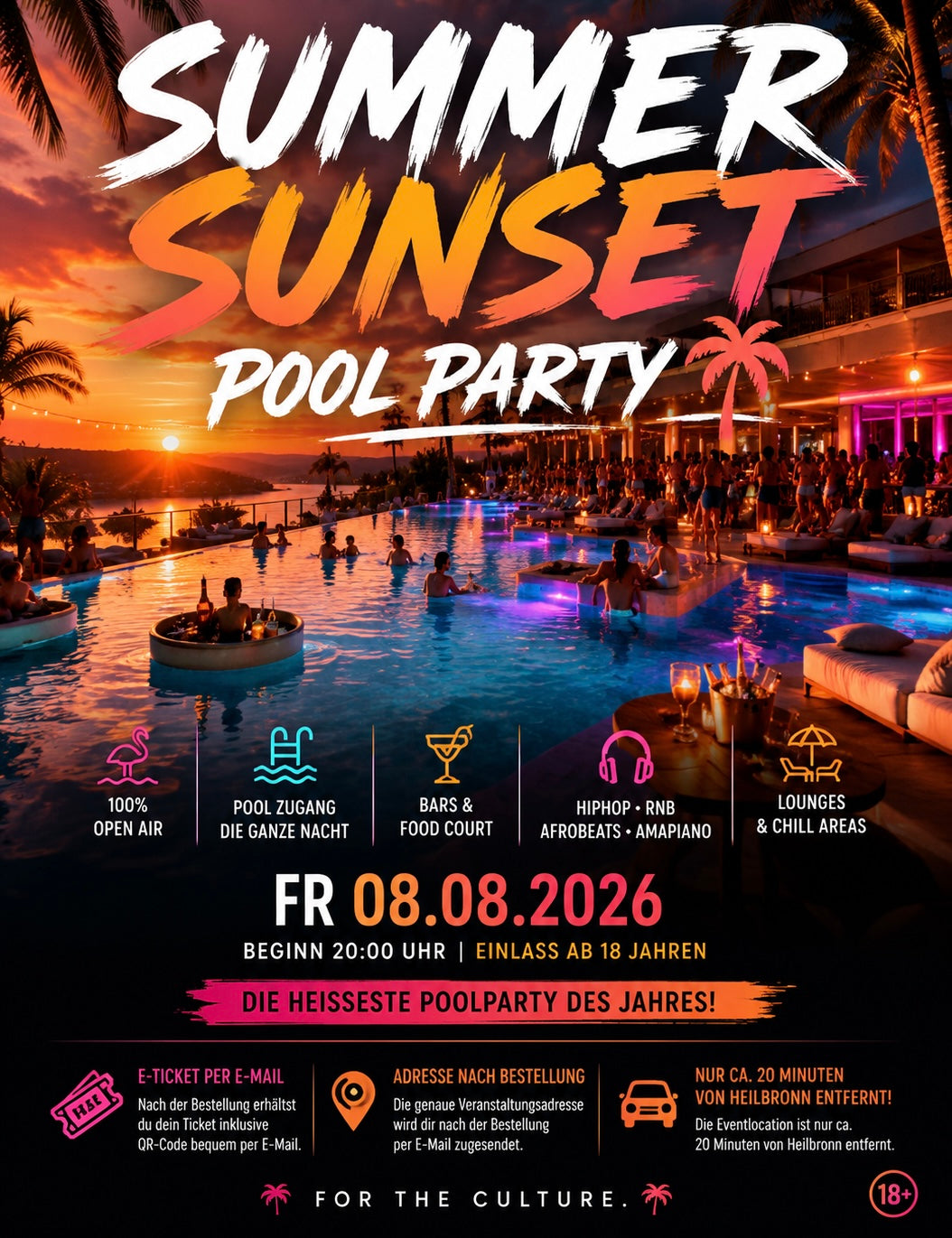 SUMMER SUNSET- POOL PARTY 🥳