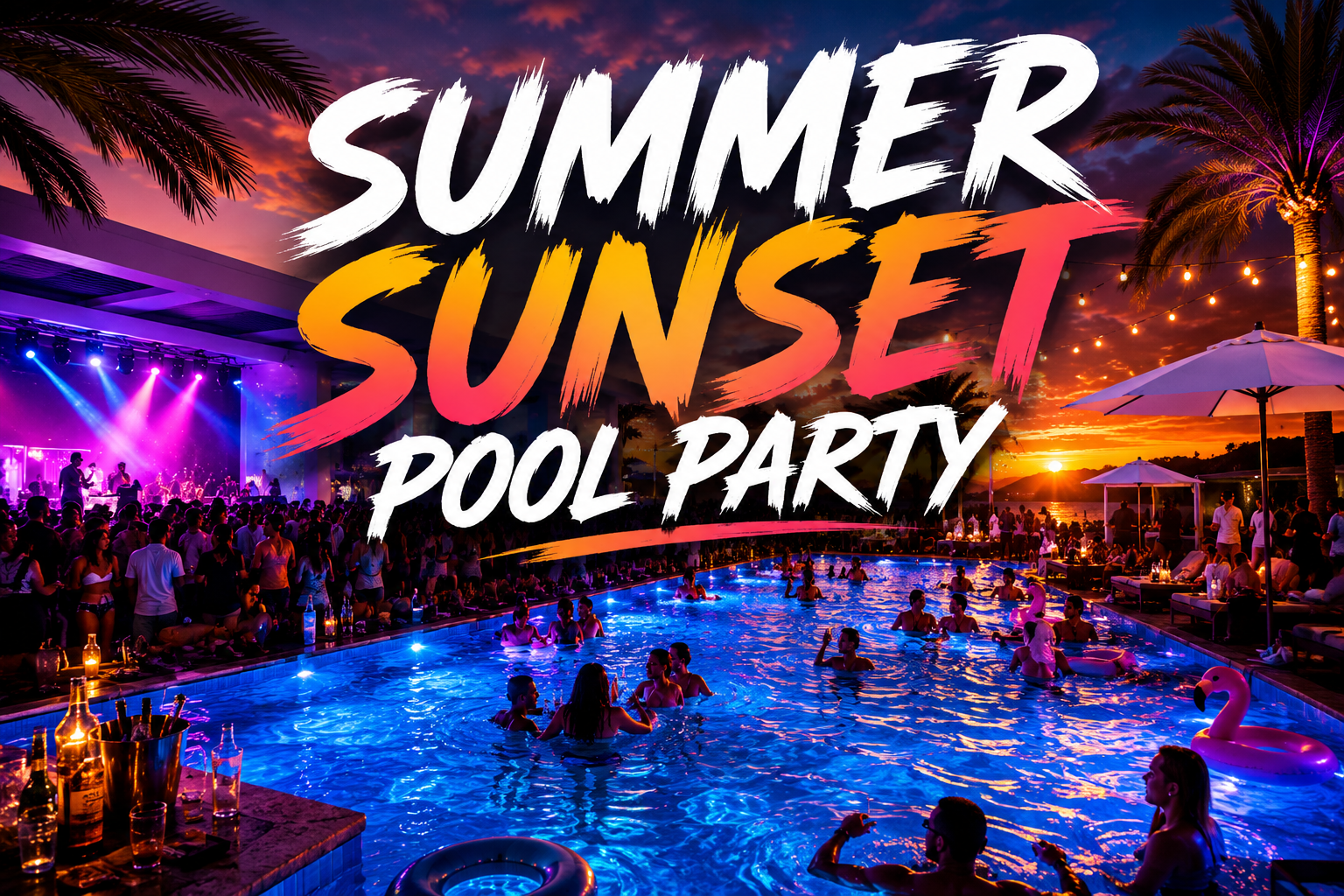 SUMMER SUNSET- POOL PARTY 🥳